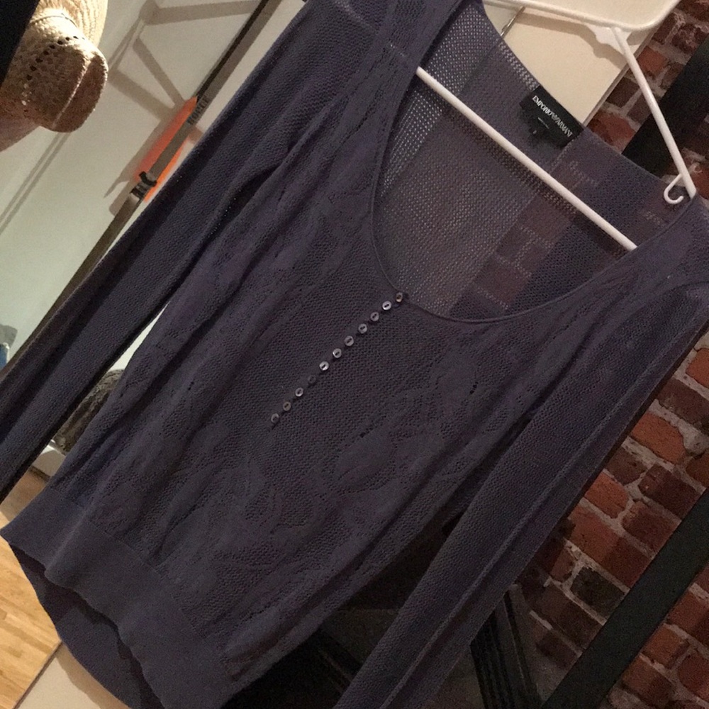 Emporio Armani long sleeved sheer top